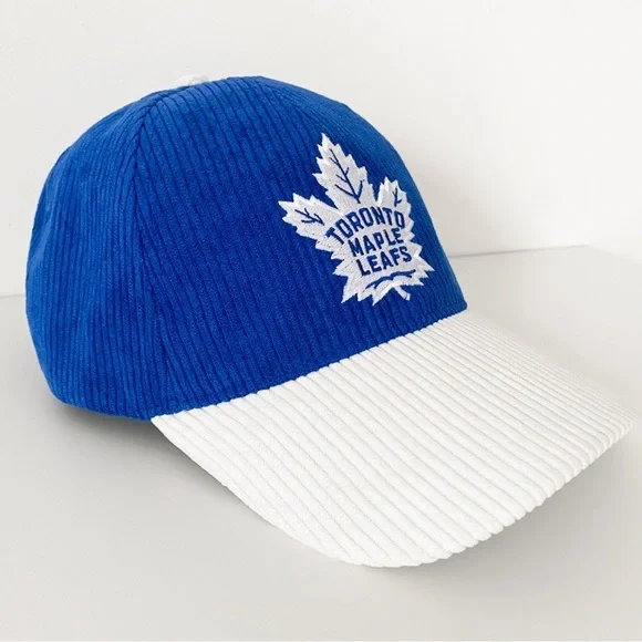 Toronto Maple Leafs Corduroy Hat x Molson – Adjustable Unisex, Blue and White - Picture 2 of 8